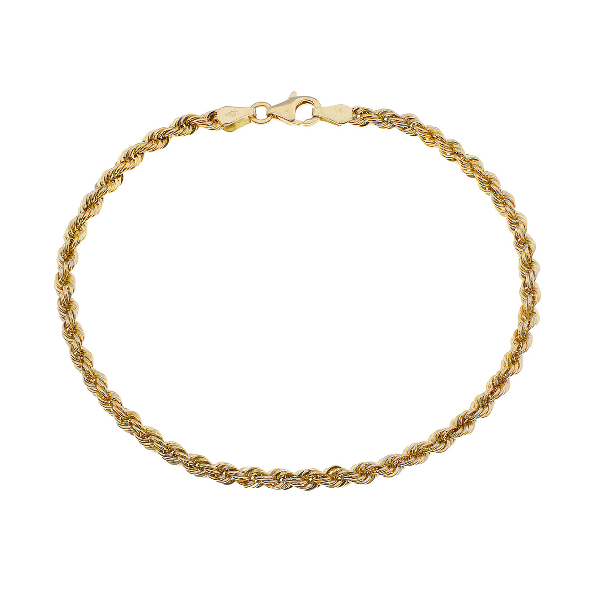 18K Yellow Gold Rope Bracelet Fine Jewellery Modaselle