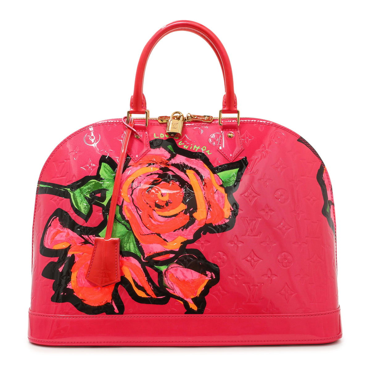 Louis Vuitton Rose Pop Vernis Roses Alma GM Handbags Louis Vuitton