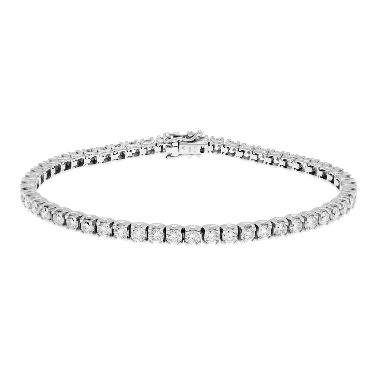 18K White Gold 4.03 Carat Tennis Bracelet Fine Jewellery Modaselle