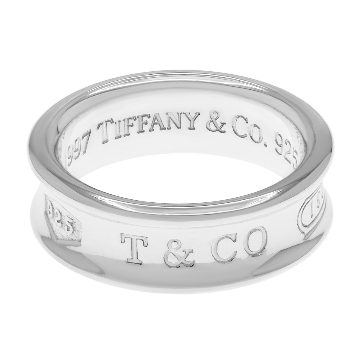 Tiffany & Co. Sterling Silver 1837 Band Ring Rings Tiffany and Co
