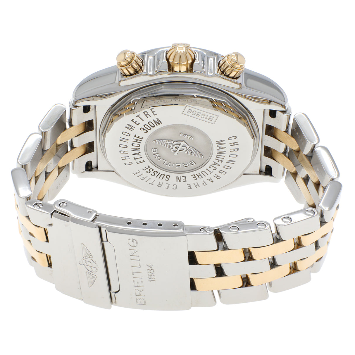 Breitling Stainless Steel 18K Yellow Gold Chronomat Evolution B13356 Watches Breitling