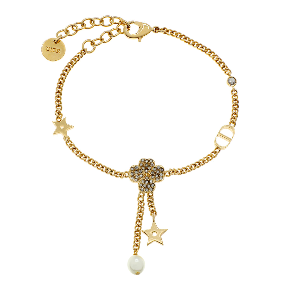 Christian Dior CD Crystal Clover Bracelet Designer Jewellery Christian Dior