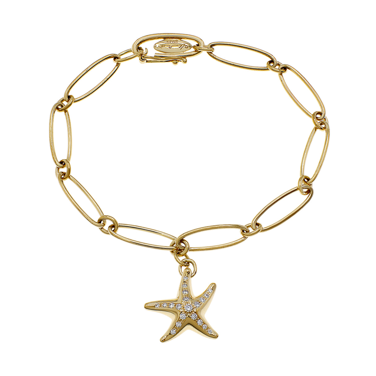 Tiffany & Co. 18K Yellow Gold Diamond Starfish Bracelet Designer Jewellery Tiffany and Co