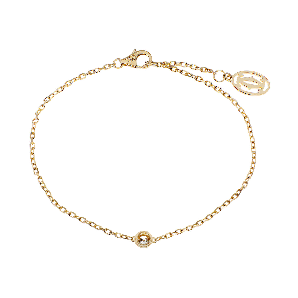 Cartier 18K Yellow Gold Diamond Small d'Amour Bracelet Designer Jewellery Modaselle