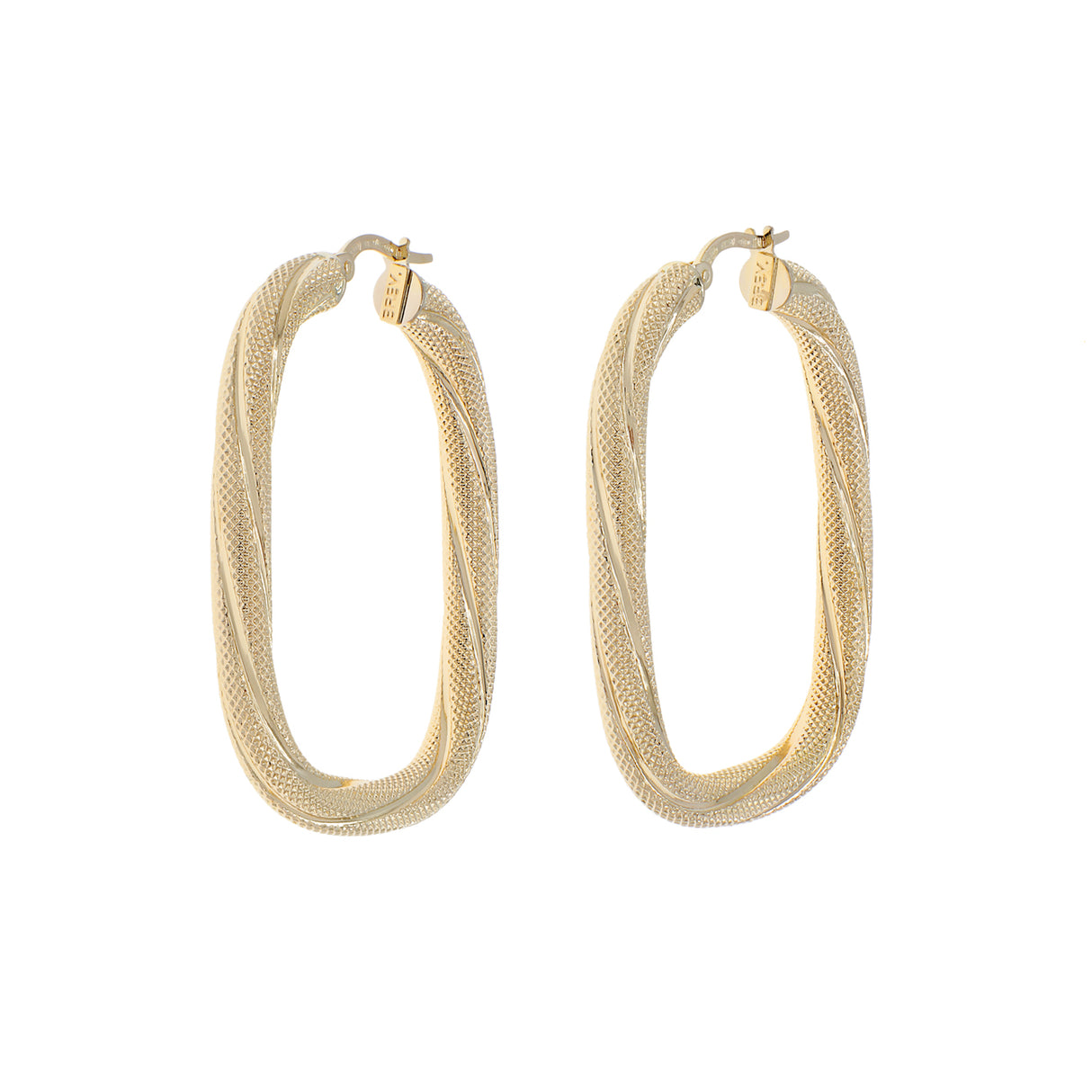 14K Yellow Gold Twist Earrings Fine Jewellery Modaselle