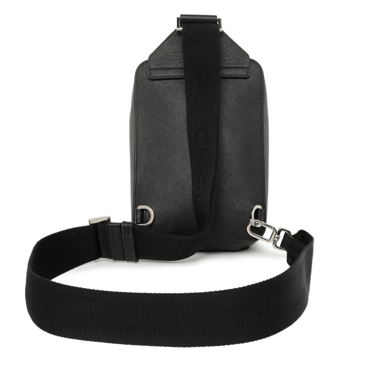 Prada Black Brique Saffiano Travel Sling Bag Handbags Prada