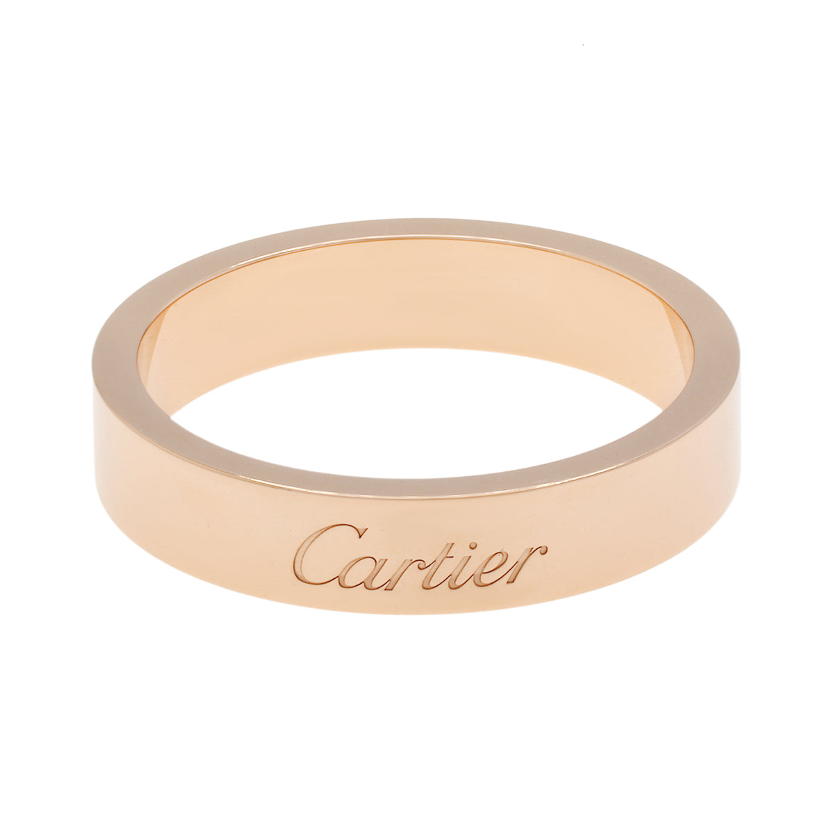 Cartier 18K Rose Gold C de Cartier Wedding Band Ring Designer Jewellery Cartier