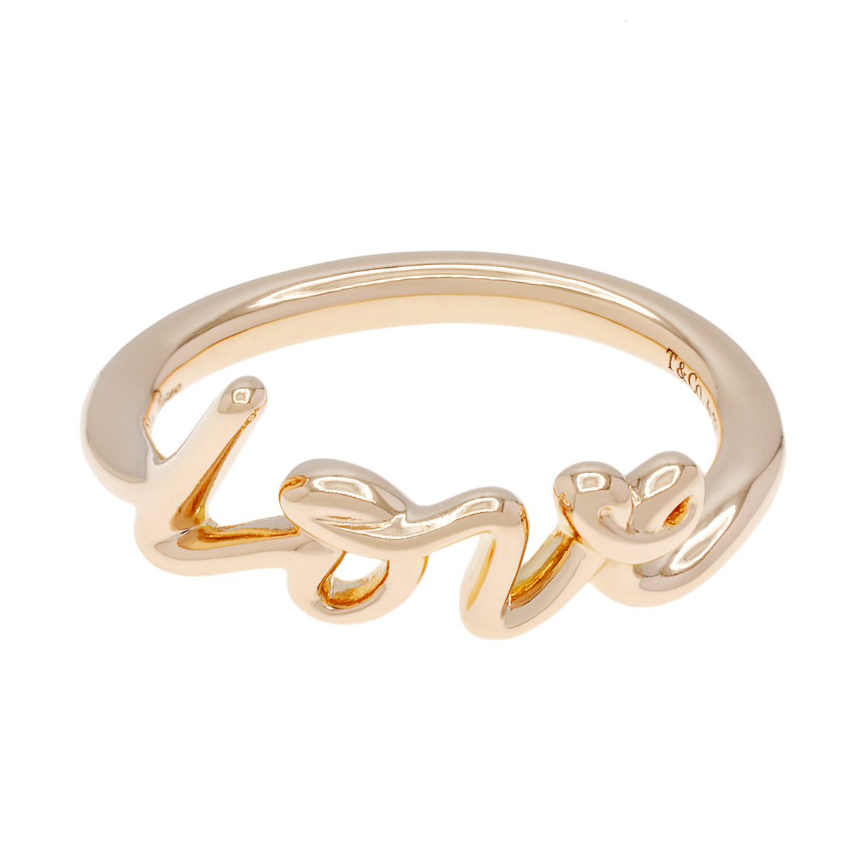 Tiffany & Co. 18K Rose Gold Paloma's Graffiti Love Ring Designer Jewellery Tiffany and Co