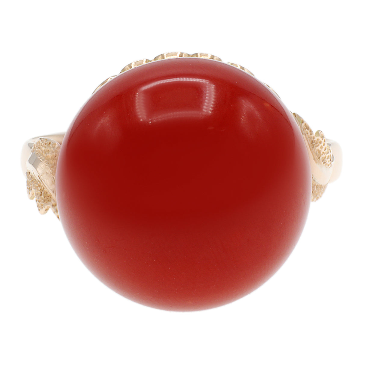 14K Rose Gold 13.5mm Coral Ring Fine Jewellery Modaselle