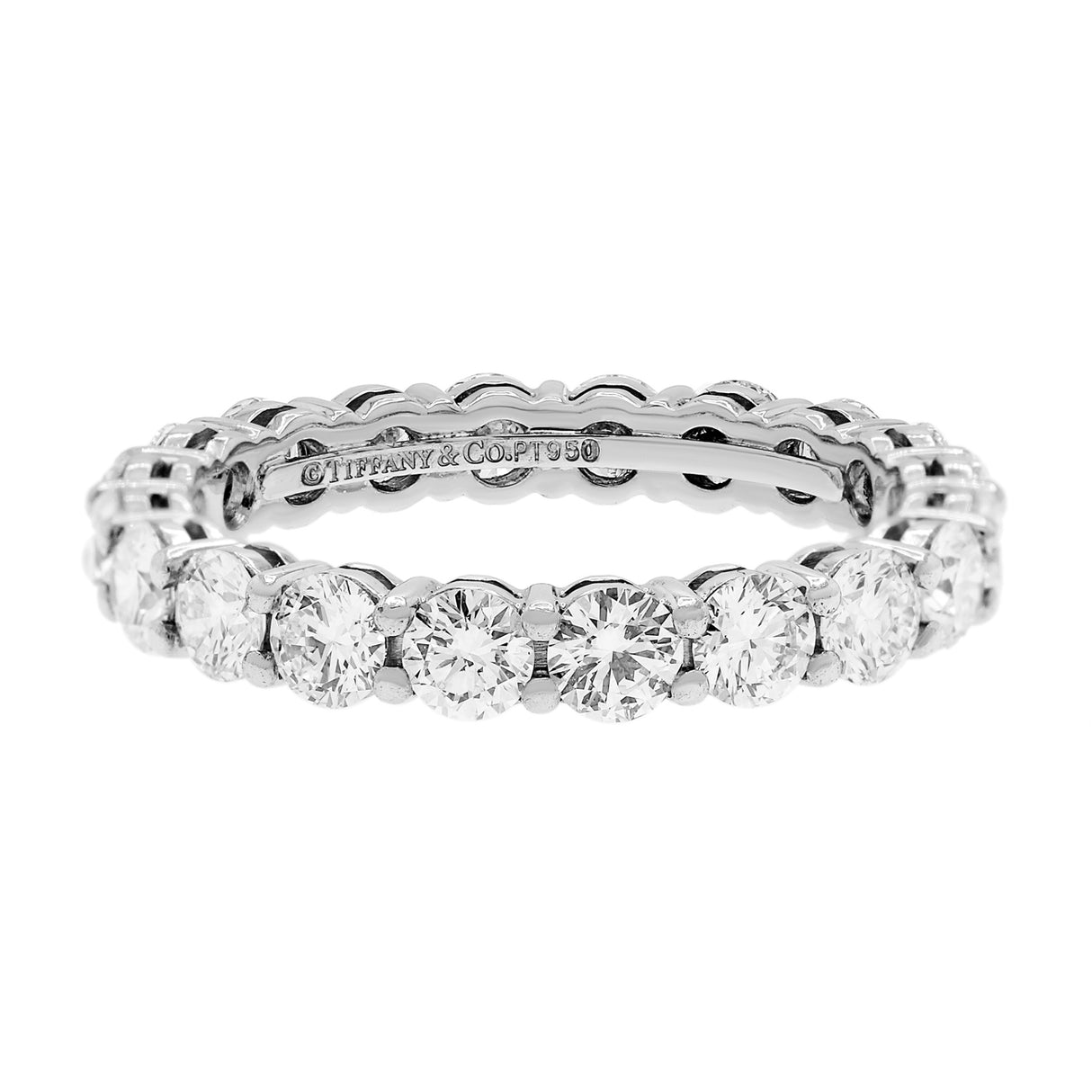 Tiffany & Co. Platinum Diamond 3mm Forever Eternity Ring Designer Jewellery Tiffany and Co