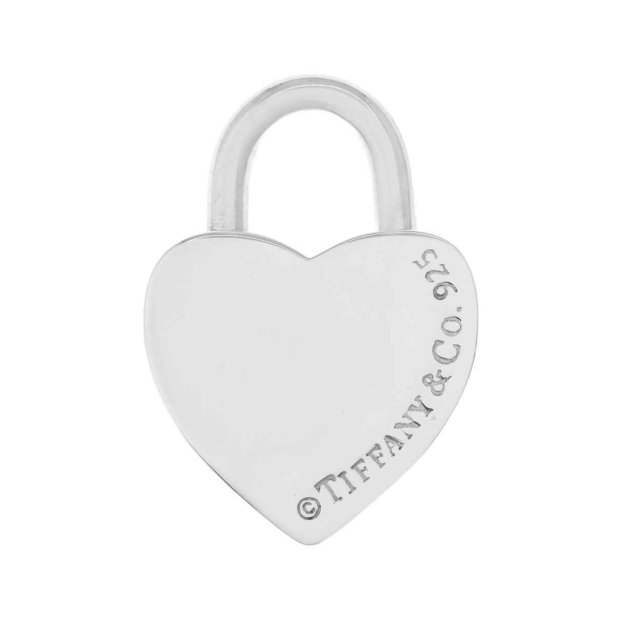 Tiffany & Co. Sterling Silver Return to Tiffany Heart Lock Charm Designer Jewellery Tiffany and Co