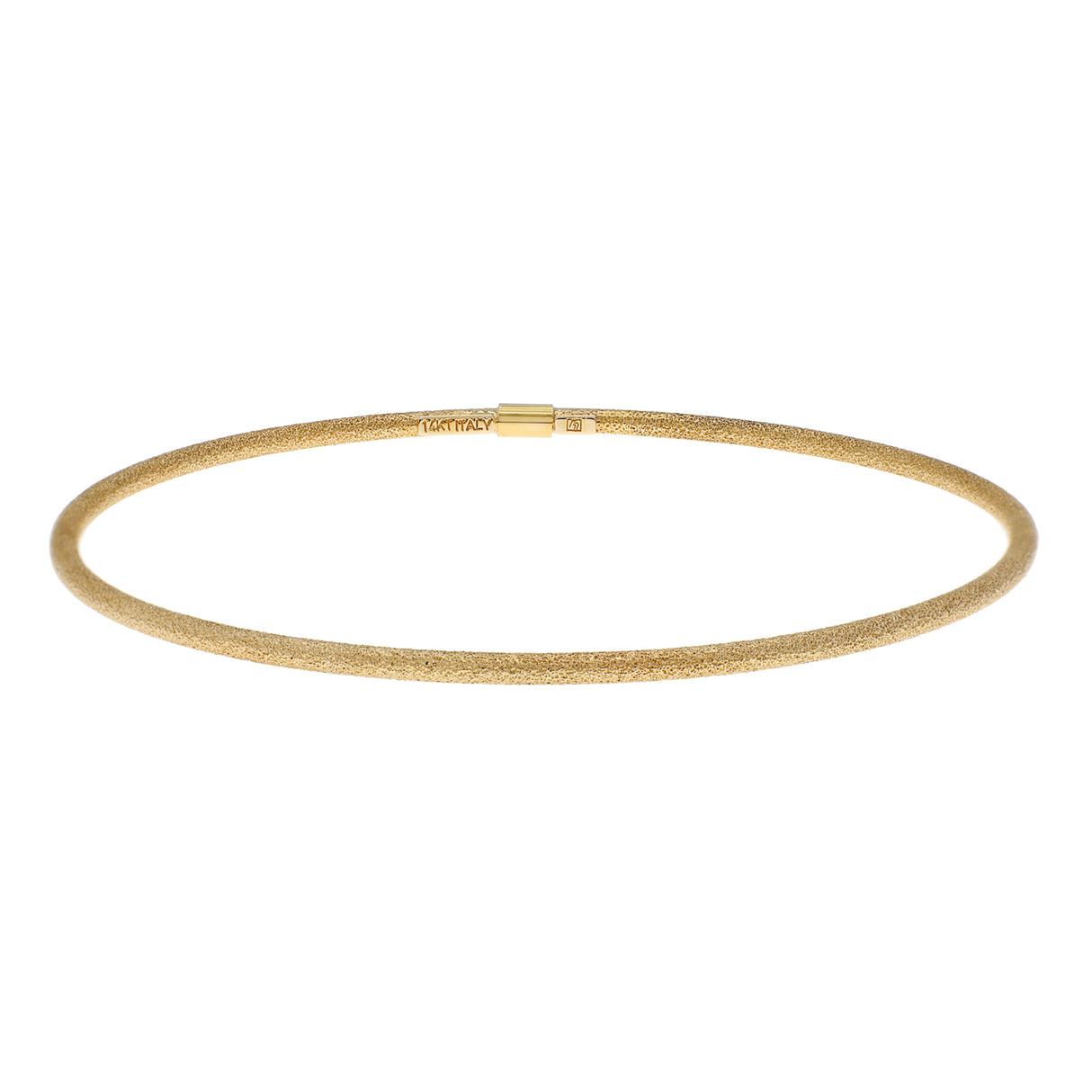 14K Yellow Gold Blasted Bangle Fine Jewellery Modaselle