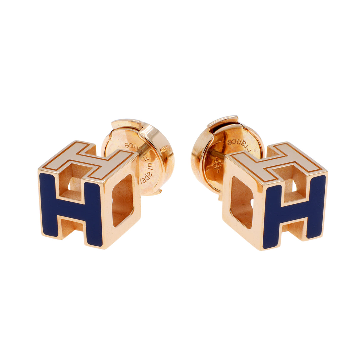 Hermes Lacquered Cage d'H Earrings Designer Jewellery Hermes