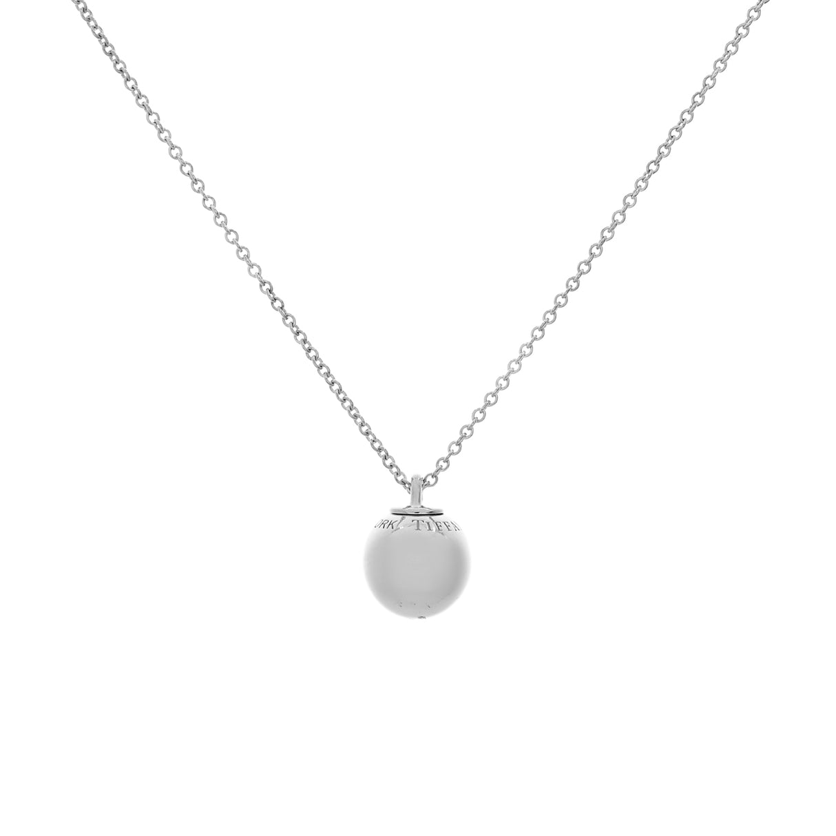 Tiffany & Co. Sterling Silver 12.5mm HardWear Ball Pendant Necklace Designer Jewellery Tiffany and Co