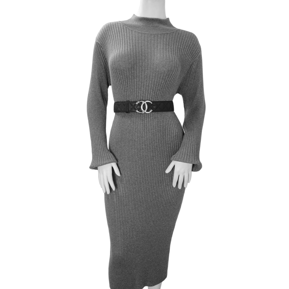 Chanel Black Quilted Caviar CC Belt Accessories Chanel