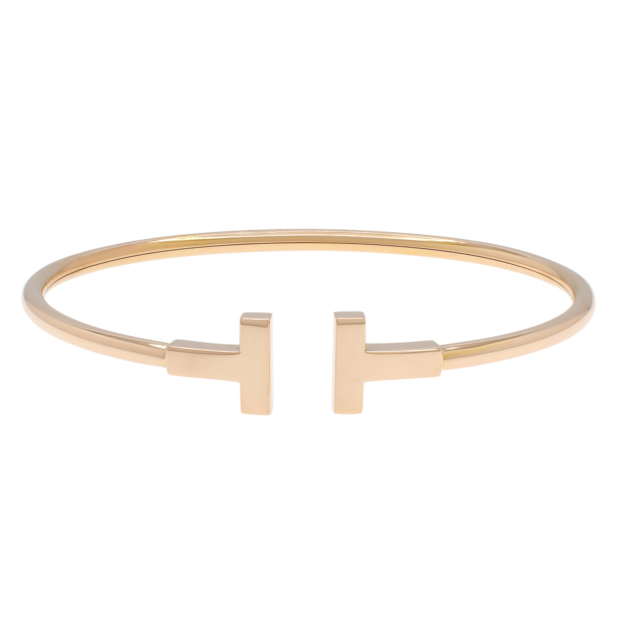 Tiffany & Co. 18K Rose Gold T Wire Bracelet Designer Jewellery Tiffany and Co