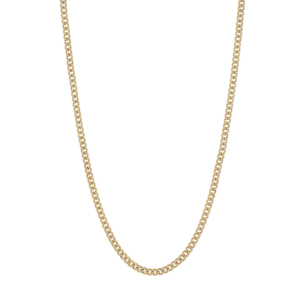 10K Yellow Gold Italian Curb Chain Fine Jewellery Modaselle