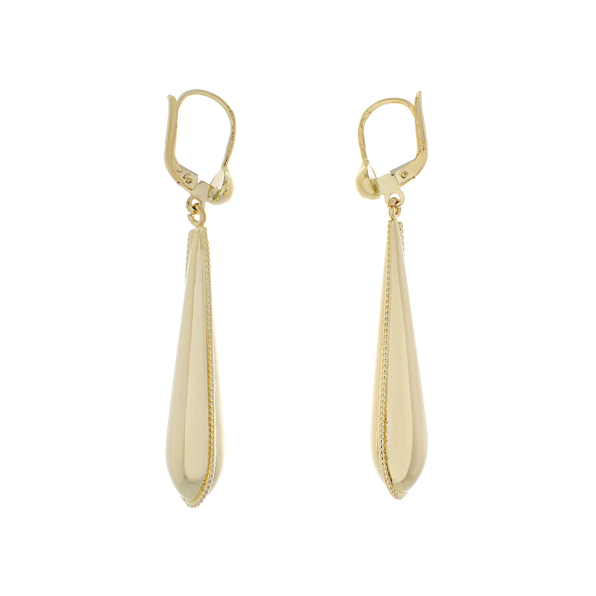 10K Yellow Gold Drop Earrings Fine Jewellery Modaselle