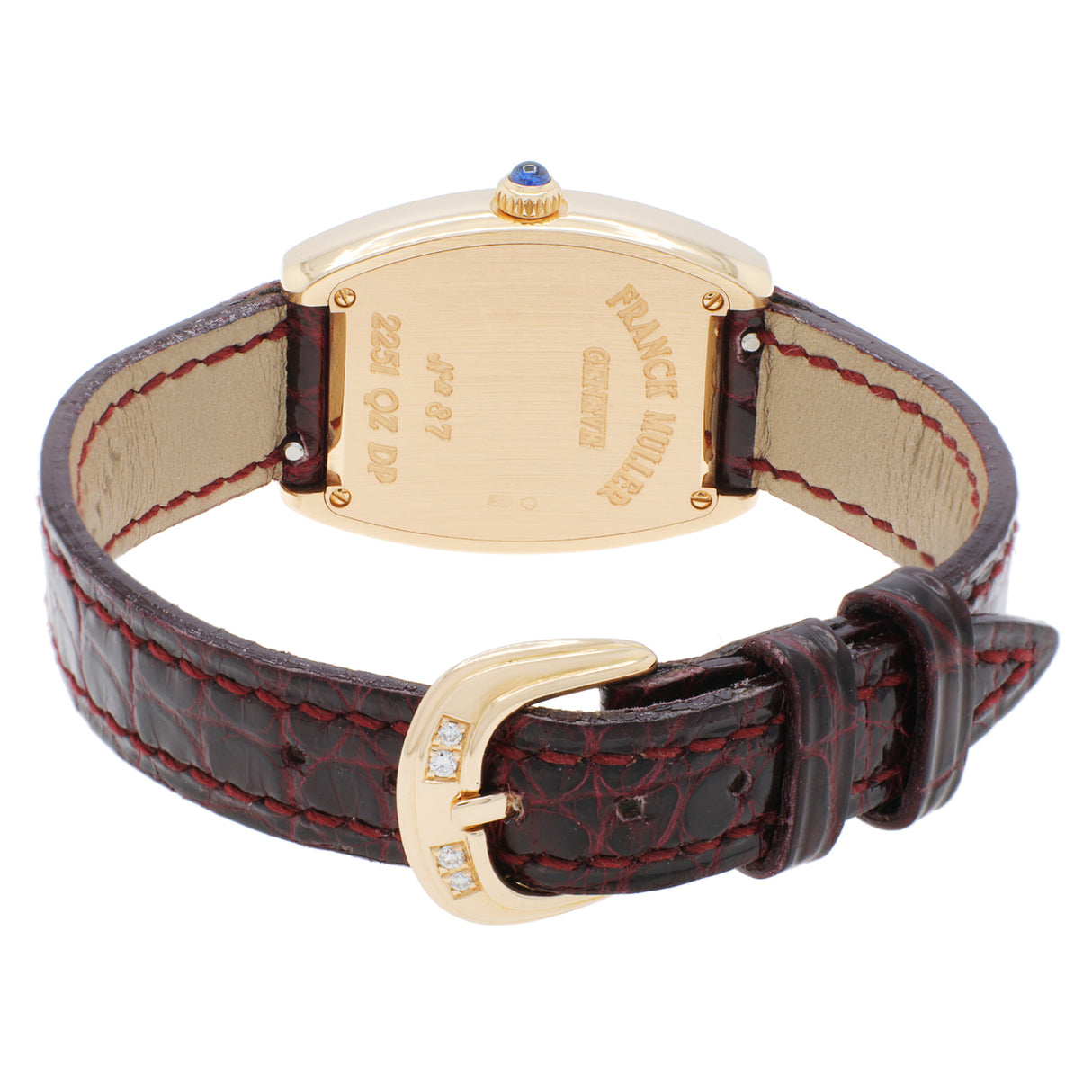 Franck Muller 18K Rose Gold Diamond Cintree Curvex 2251 QZ DP Watches Franck Muller