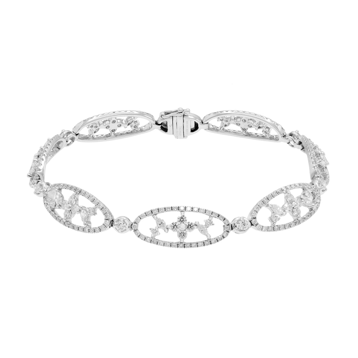 18K White Gold 2.80 Carat Diamond Bracelet Fine Jewellery Modaselle