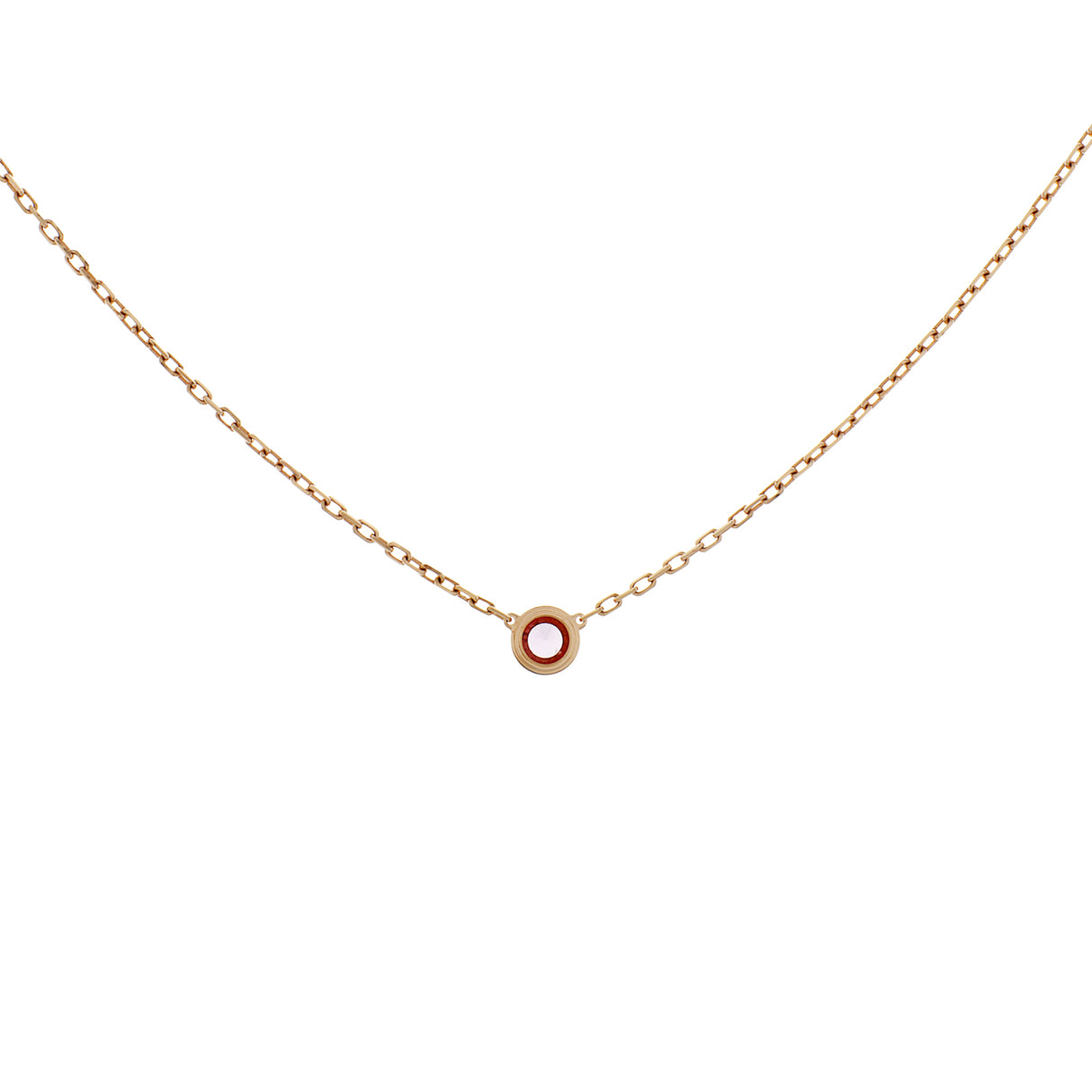 Cartier 18K Rose Gold Pink Sapphire d'Amour Pendant Designer Jewellery Cartier