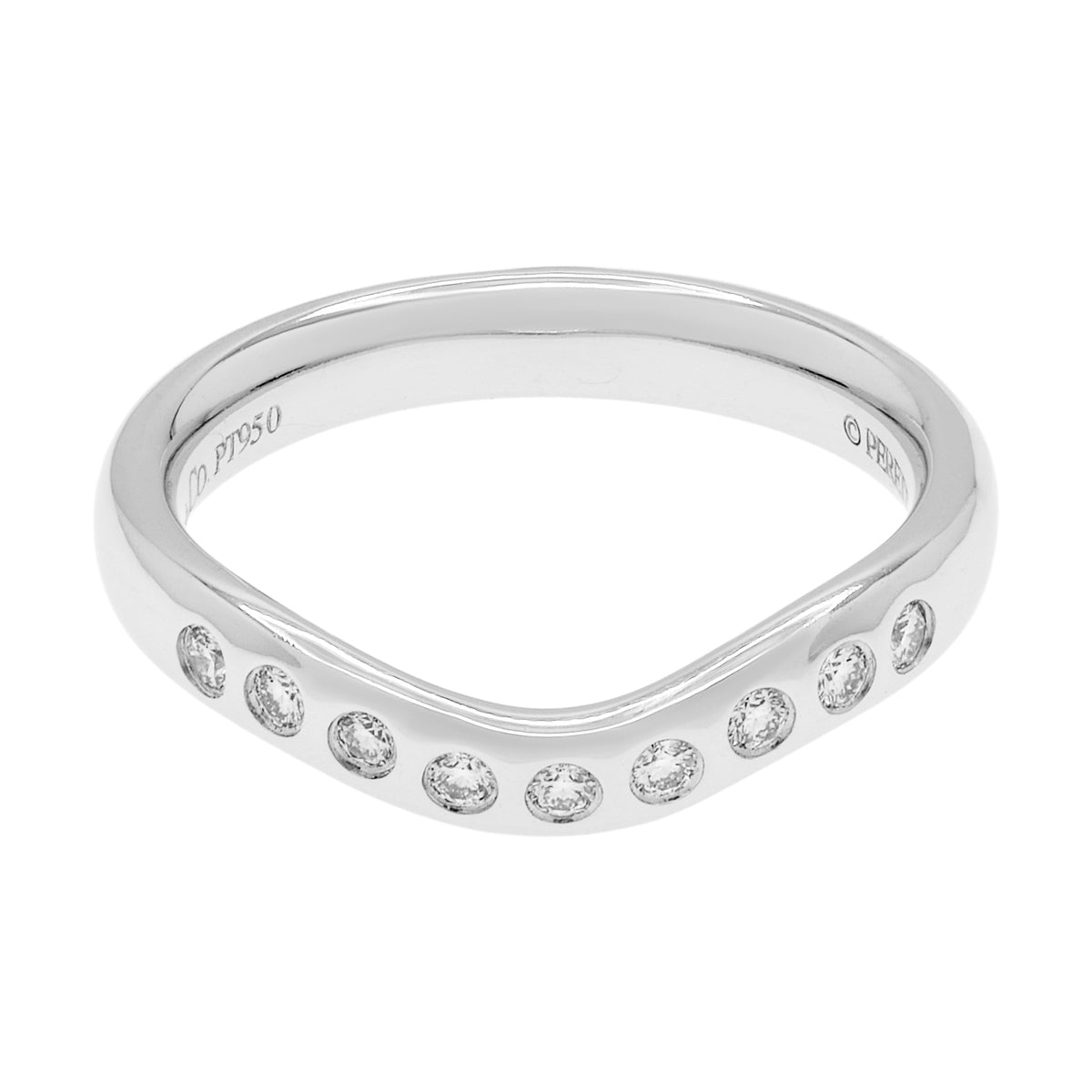 Tiffany & Co. Platinum Diamond Elsa Peretti Wedding Band Ring Designer Jewellery Tiffany and Co