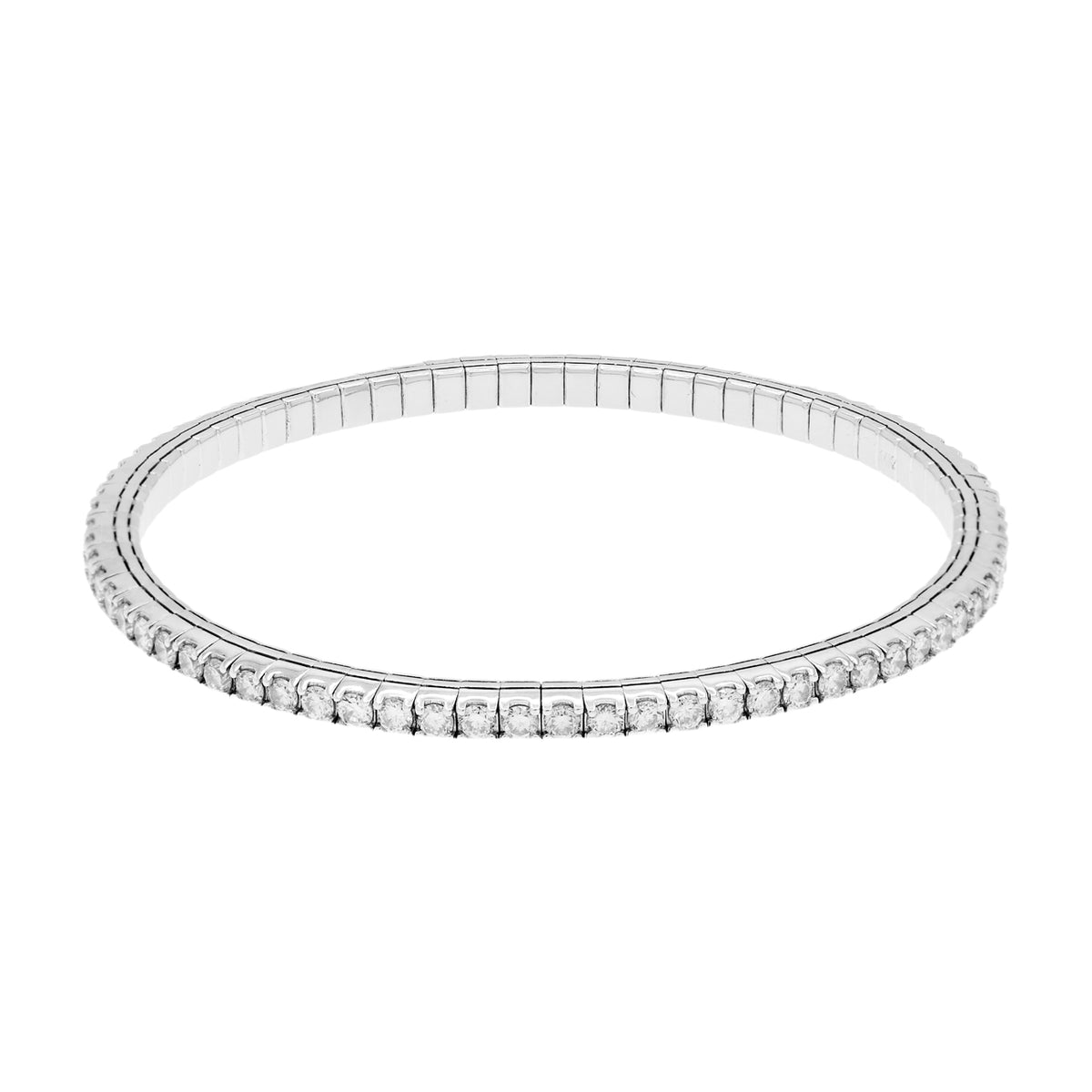 14K White Gold 3.02ct Expansion Diamond Tennis Bracelet Fine Jewellery Modaselle