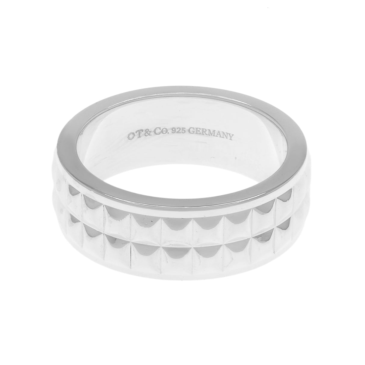 Tiffany & Co. Sterling Silver Diamond Point Band Ring Designer Jewellery Tiffany and Co