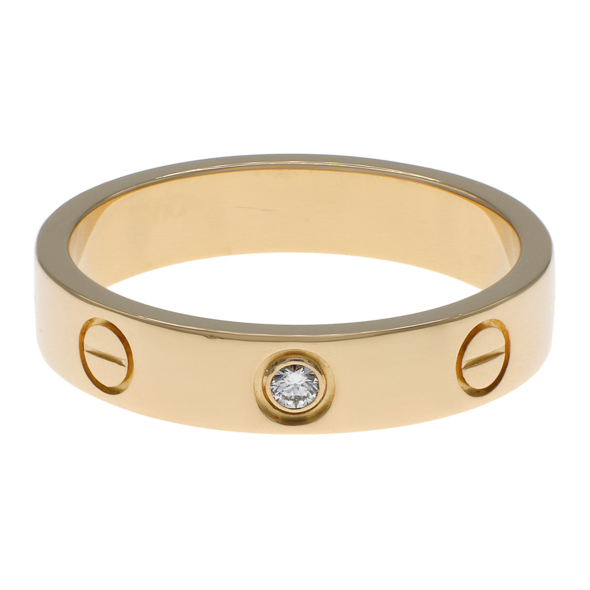 Cartier 18K Yellow Gold Diamond Love Wedding Band Designer Jewellery Cartier