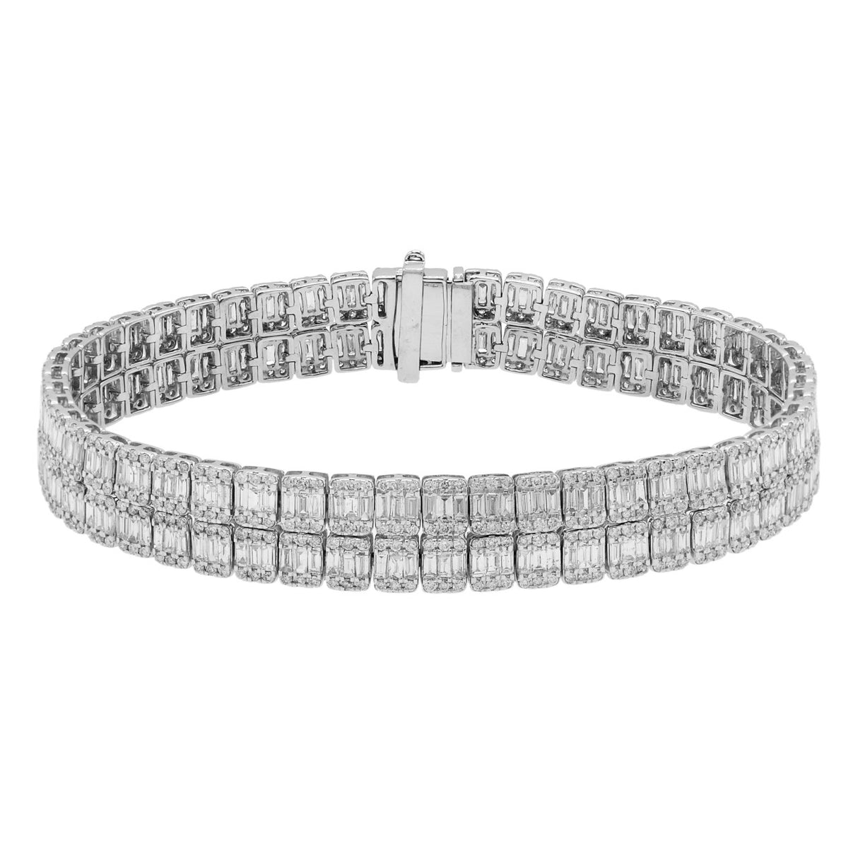18K White Gold 4.90 Carat Diamond Bracelet Modaselle