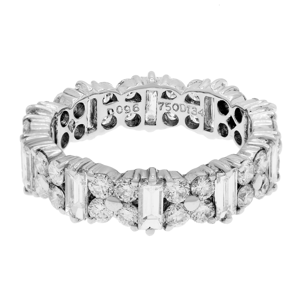 18K White Gold 2.30 Carat Diamond Eternity Band Fine Jewellery Modaselle