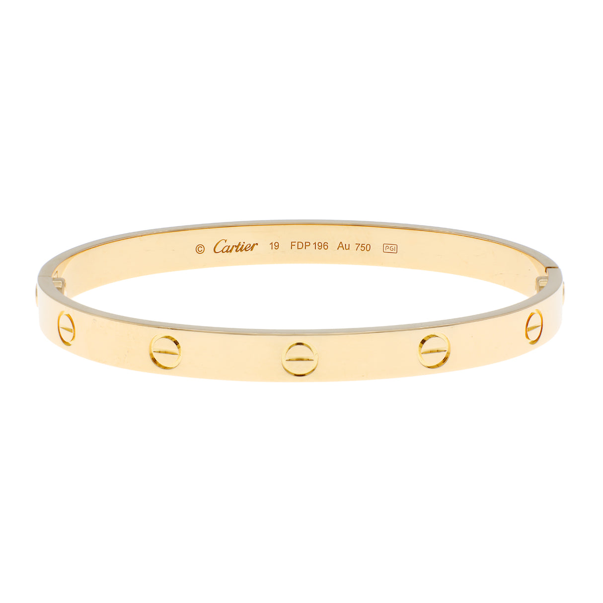 Cartier 18K Yellow Gold Love Bracelet Designer Jewellery Cartier