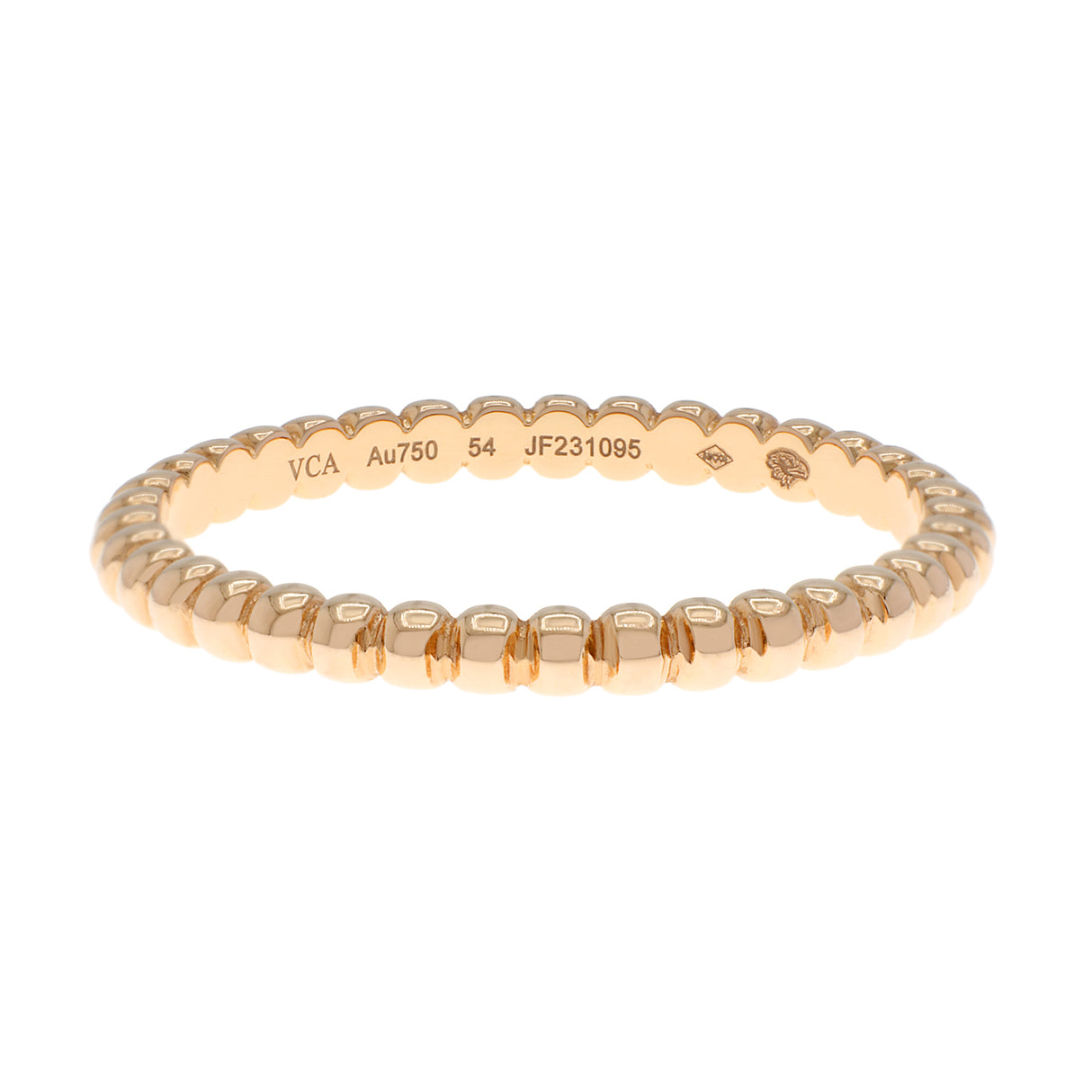 Van Cleef & Arpels 18K Rose Gold Small Perlee Ring Designer Jewellery Van Cleef and Arpels