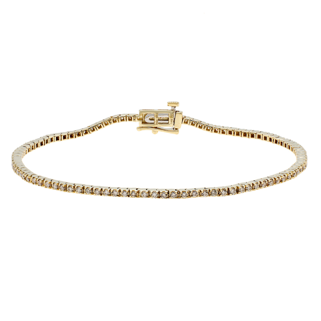 10K Yellow Gold 1.00 Carat Tennis Bracelet Fine Jewellery Modaselle