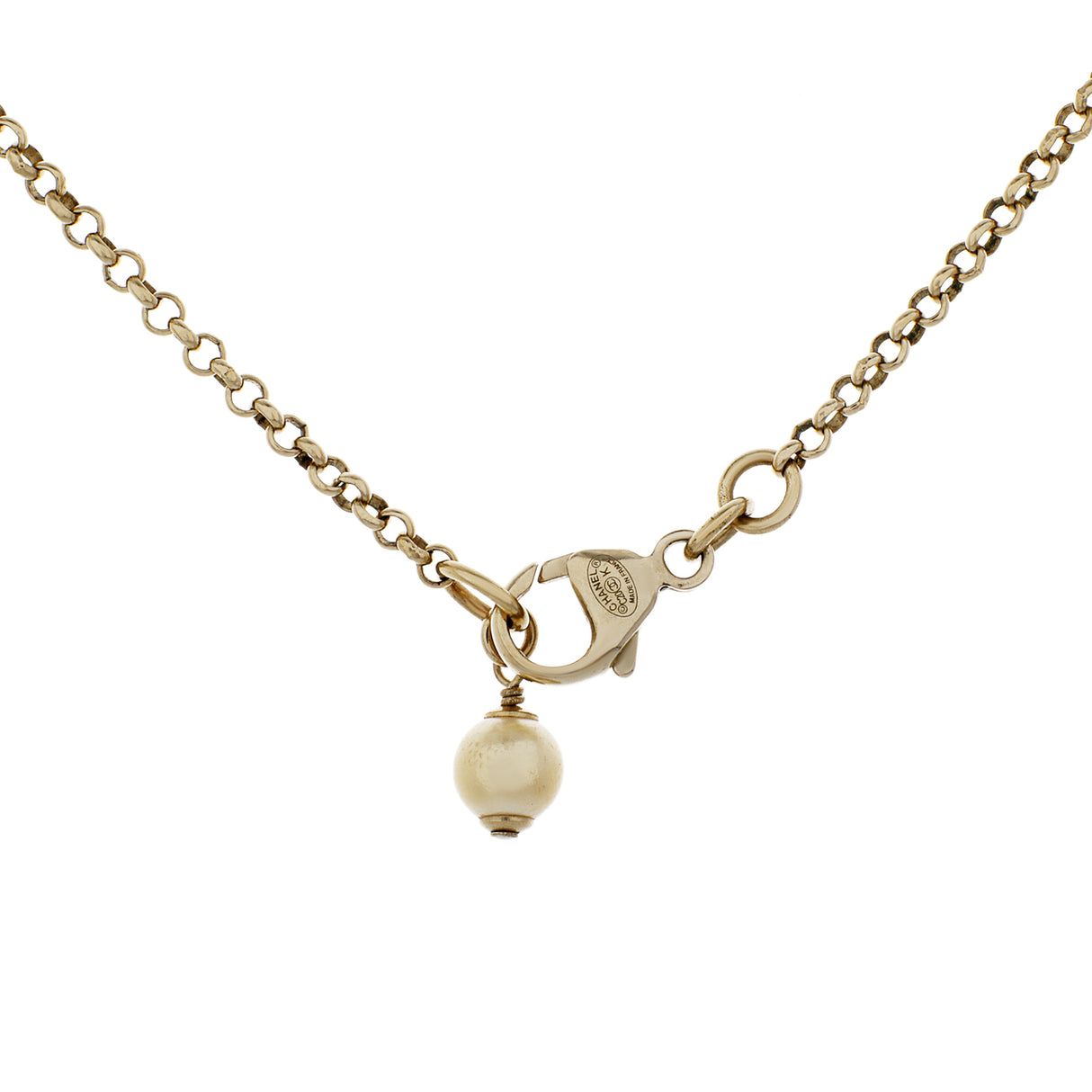 Chanel Round CC Pearl Crystal Pendant Designer Jewellery Chanel
