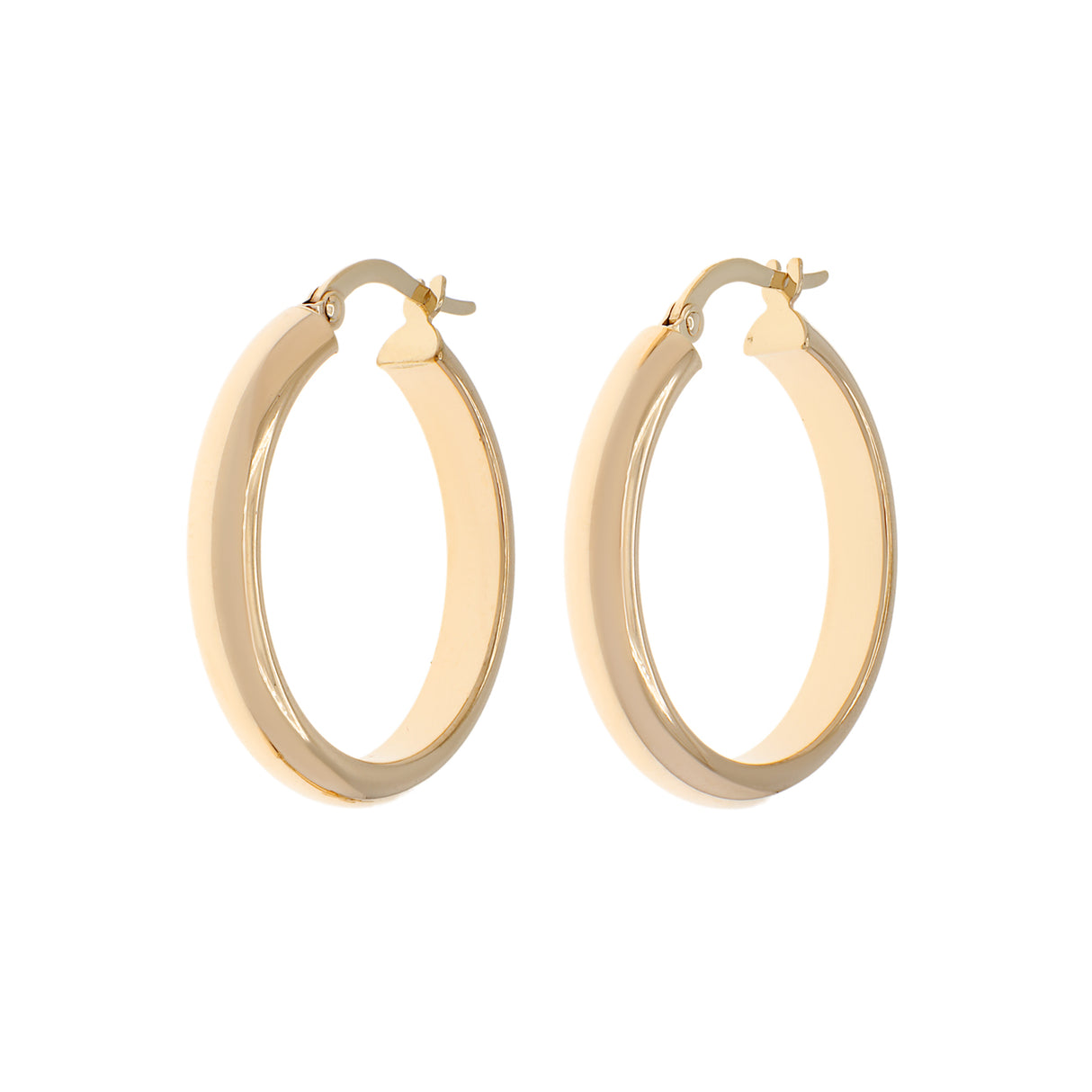 14K Yellow Gold Hoop Earrings Fine Jewellery Modaselle