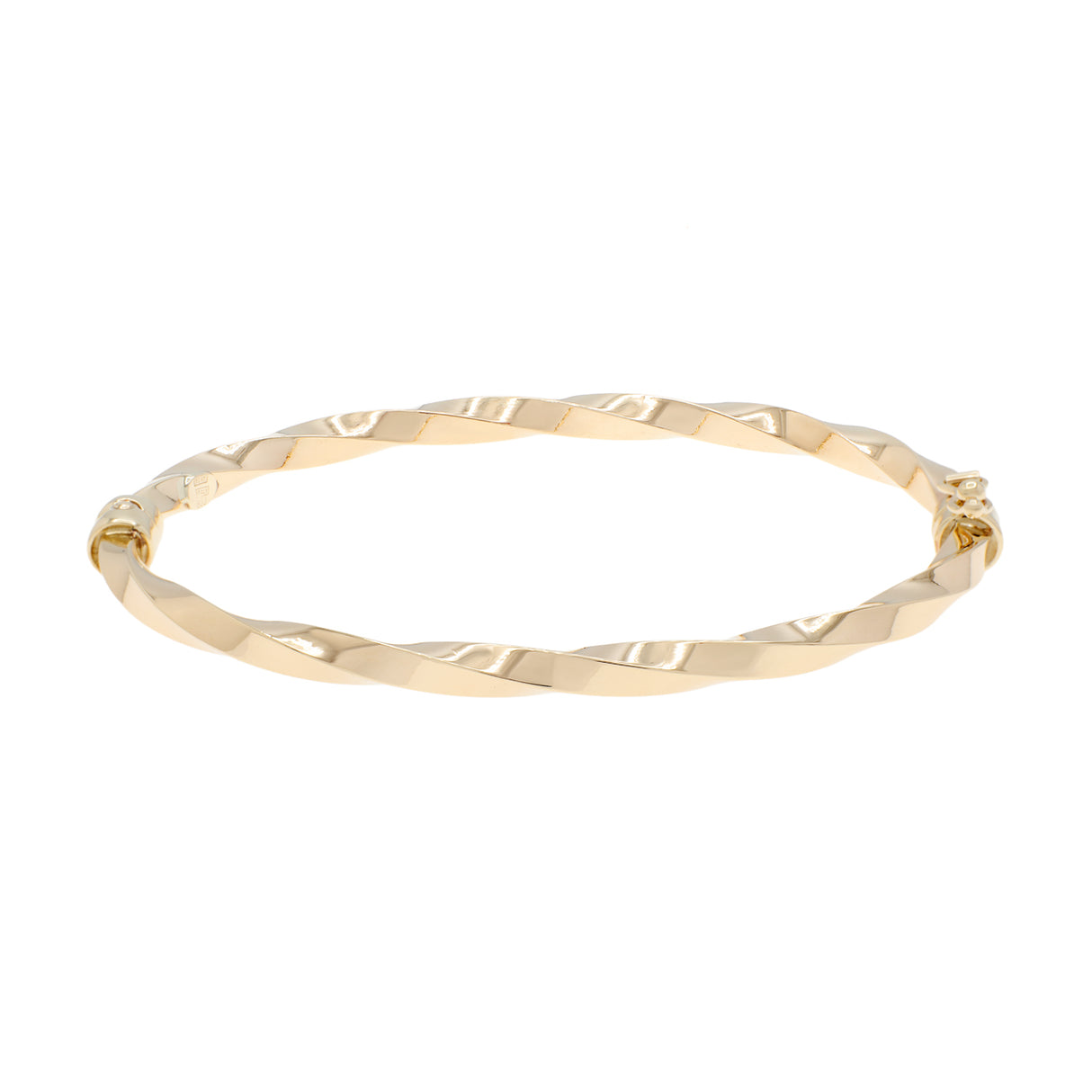 10K Yellow Gold Twist Bangle Fine Jewellery Modaselle