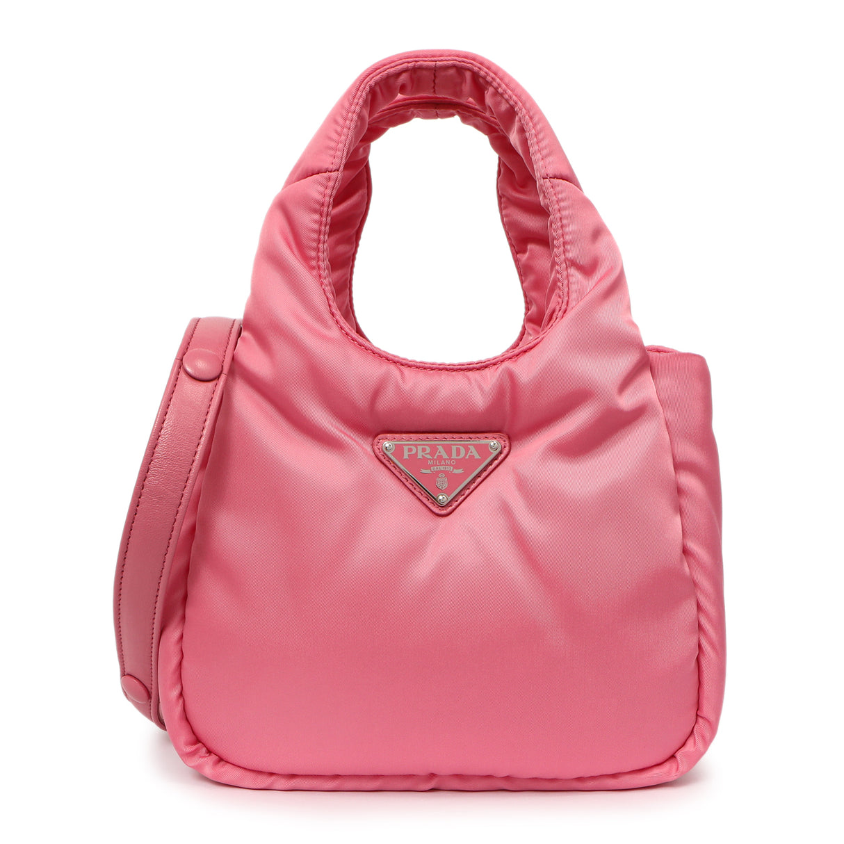 Prada Pink Re-Nylon Mini Padded Soft Tote Handbags Prada