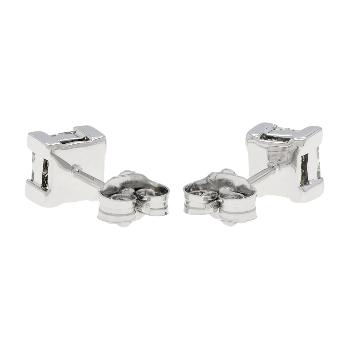 14K White Gold 0.56 Carat Princess Cut Diamond Stud Earrings Fine Jewellery Modaselle