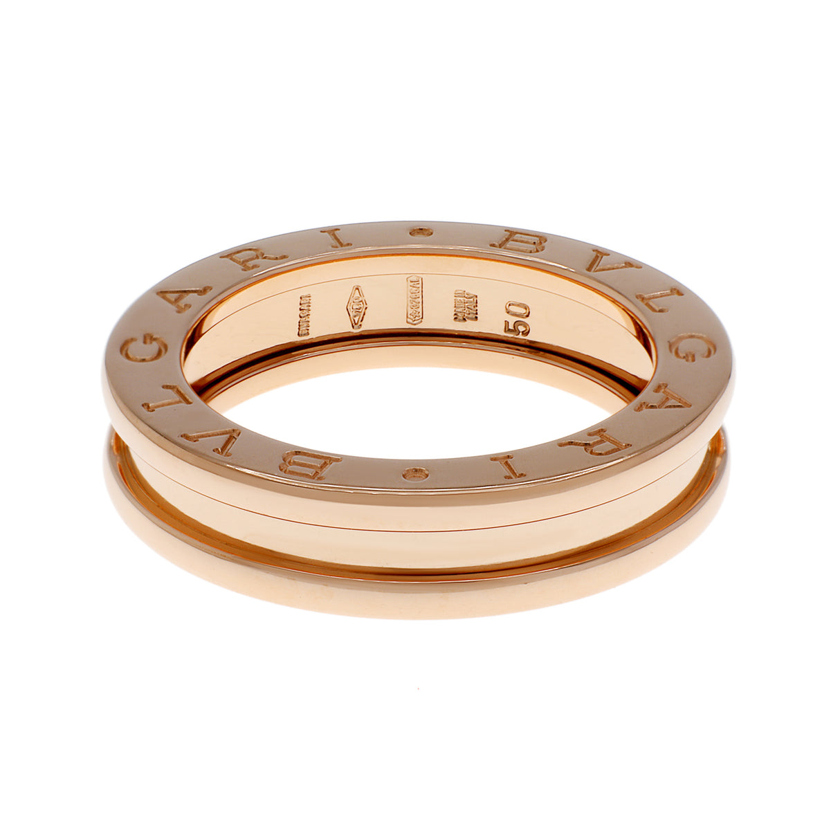 Bulgari 18K Rose Gold B.Zero1 One-Band Ring Designer Jewellery Bulgari