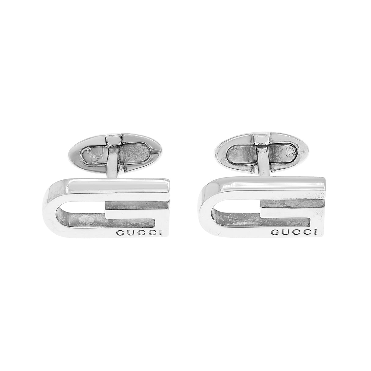Gucci Sterling Silver G Logo Cufflinks Accessories Gucci