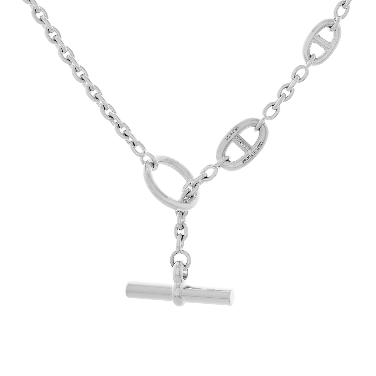 Hermes Sterling Silver Farandole Long Necklace 80 Designer Jewellery Hermes