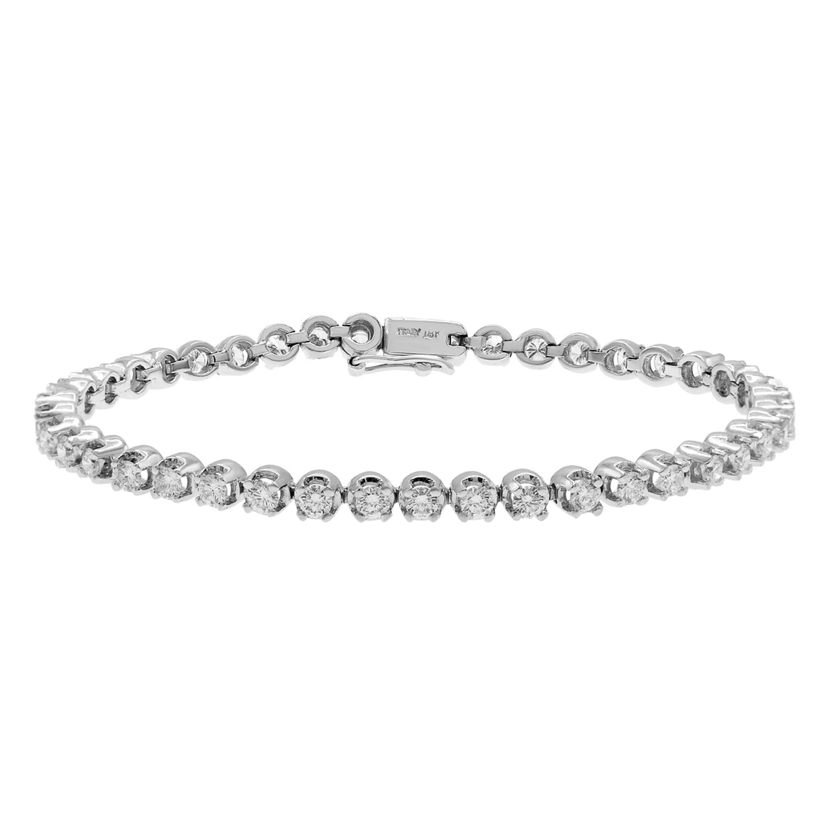 18K White Gold 3.05 Carat Tennis Bracelet Fine Jewellery Modaselle