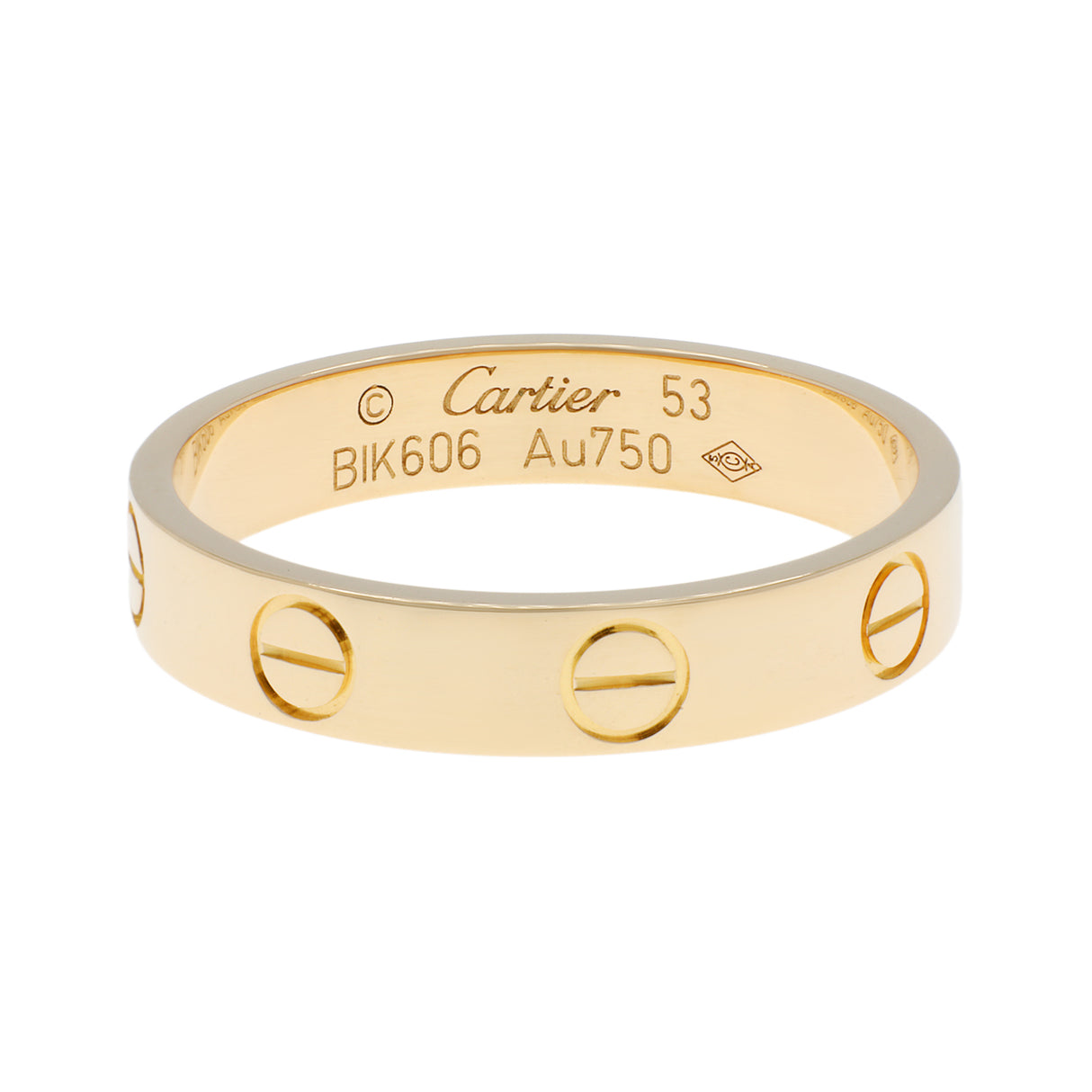 Cartier 18K Yellow Gold Love Wedding Band Designer Jewellery Cartier