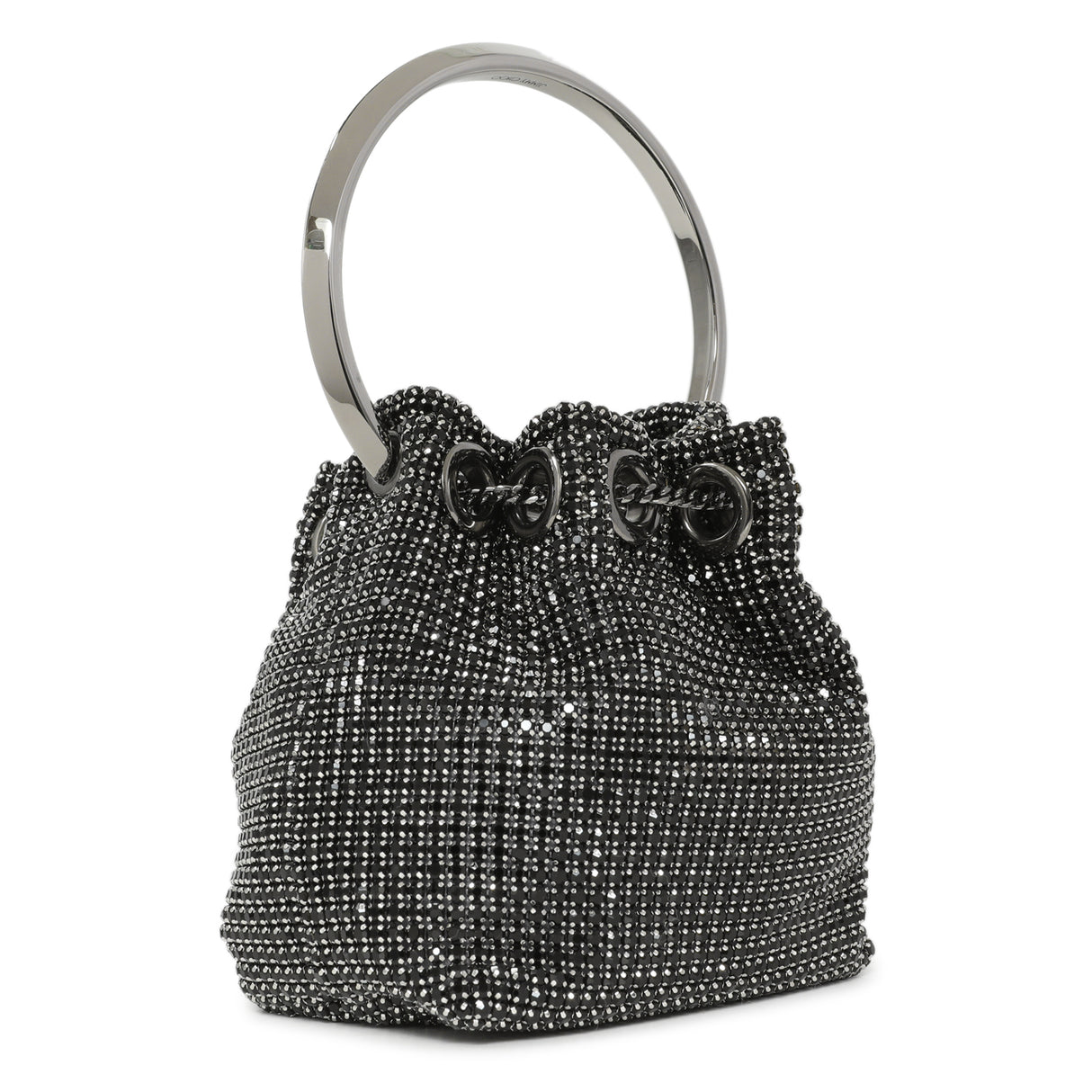 Jimmy Choo Black Crystal Mesh Micro Bon Bon Handbags Jimmy Choo