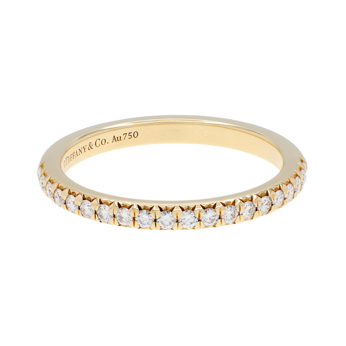 Tiffany 18K Yellow Gold Diamond Soleste Half Eternity Ring Designer Jewellery Modaselle