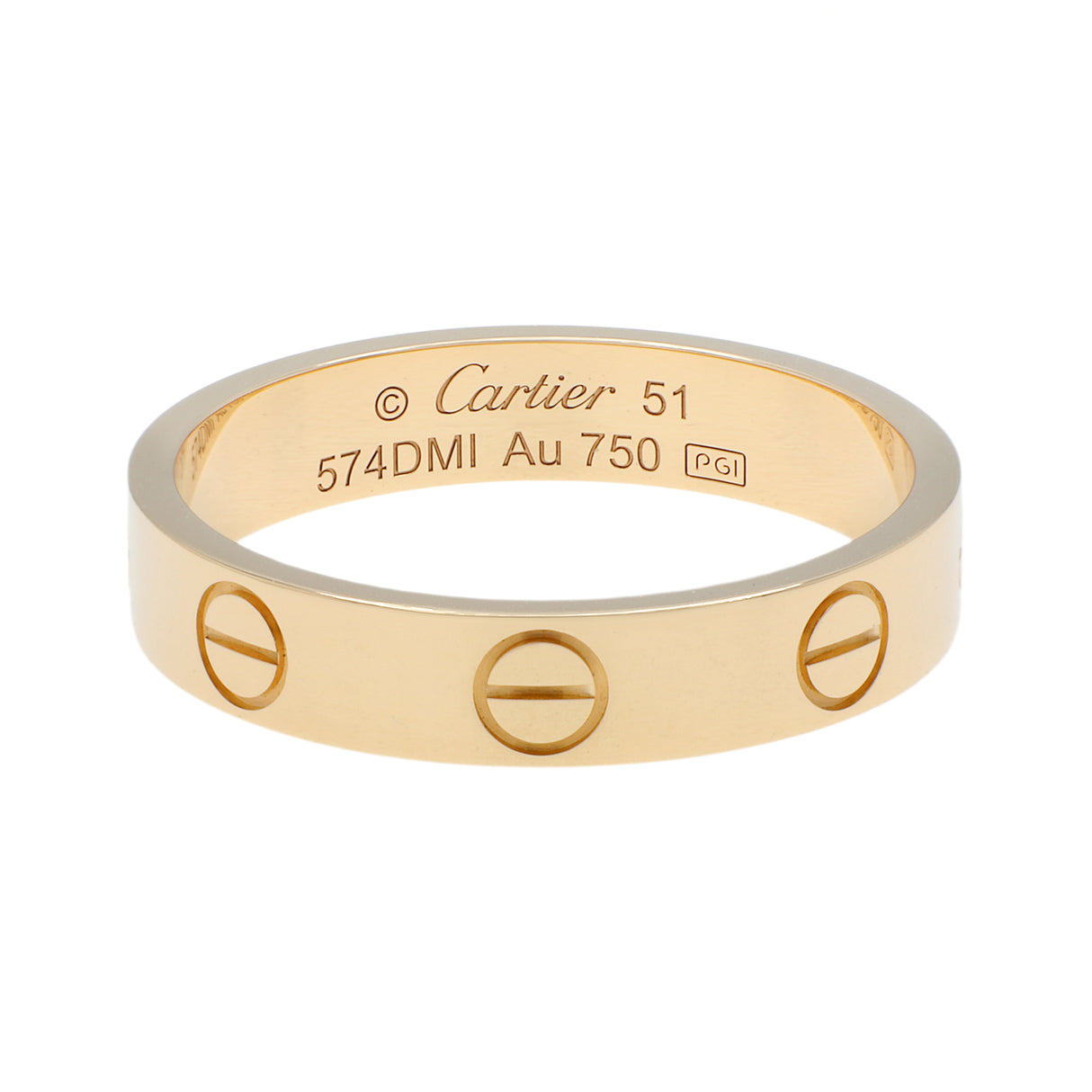 Cartier 18K Yellow Gold Love Wedding Band Designer Jewellery Cartier