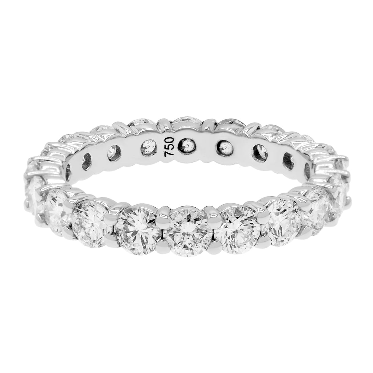 18K White Gold 2.20 Carat Diamond Eternity Band Fine Jewellery Modaselle