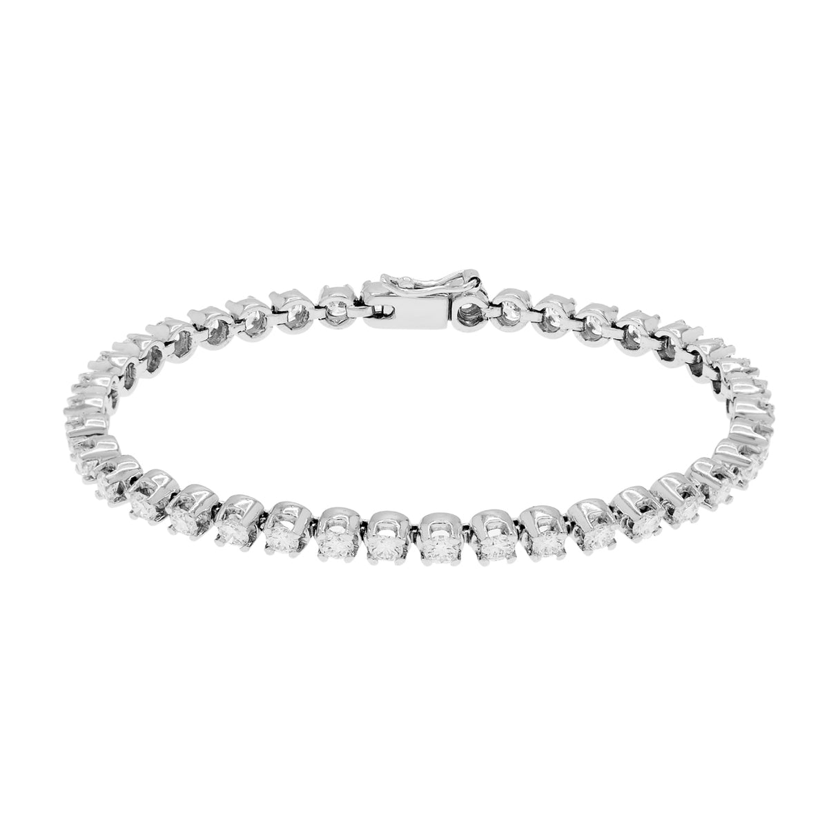 18K White Gold 3.02 Carat Diamond Tennis Bracelet Fine Jewellery Modaselle