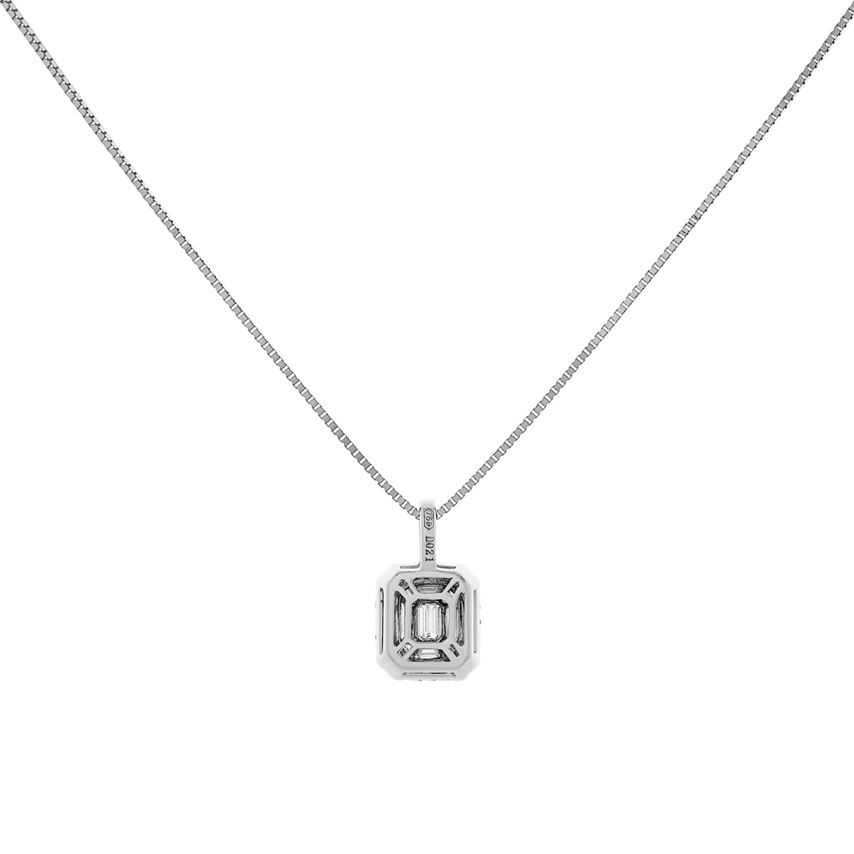 18K White Gold 0.87 Carat Diamond Pendant Fine Jewellery Modaselle